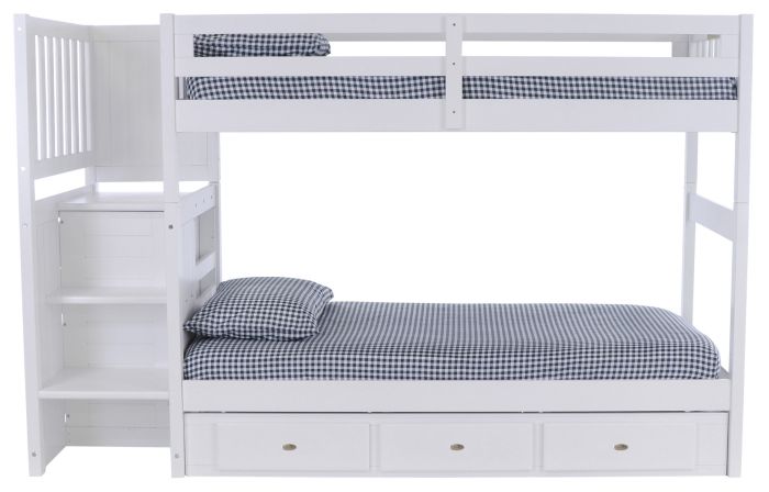 Layla Bunk Bed with Stairs and Storage Drawers