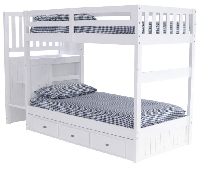 Layla Bunk Bed with Stairs and Storage Drawers