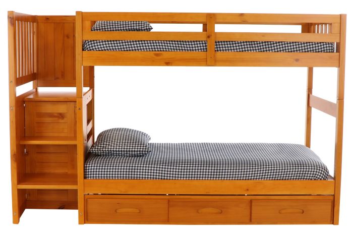 Layla Bunk Bed with Stairs and Storage Drawers