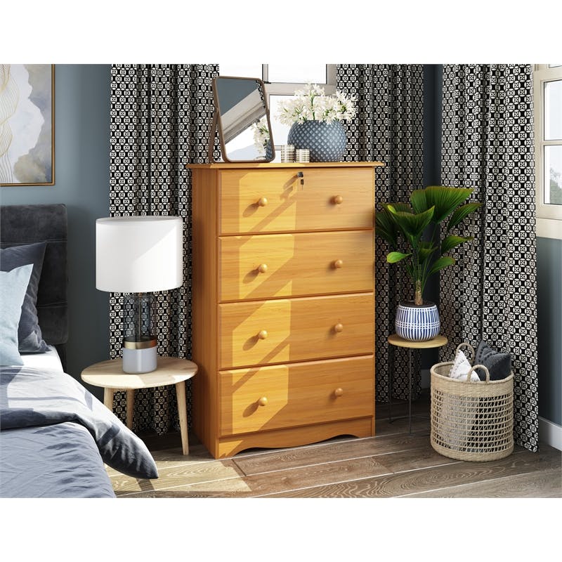 Amara Honey Tall Kids Dresser