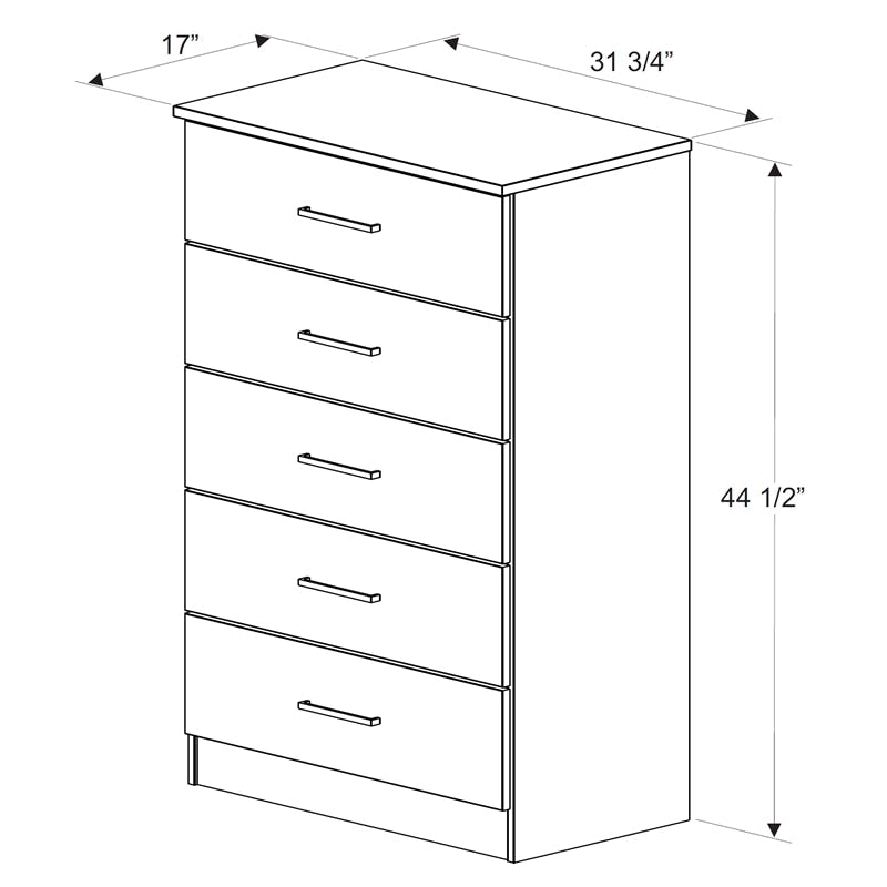 Nova Modern Cappuccino Kids Dresser