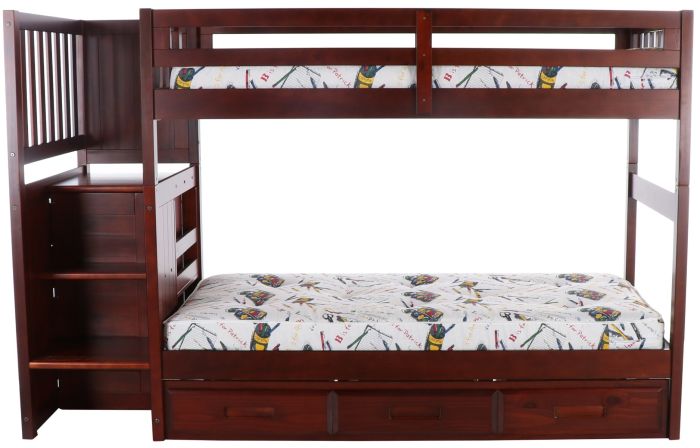 Layla Bunk Bed with Stairs and Storage Drawers