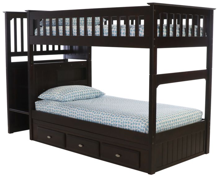 Layla Bunk Bed with Stairs and Storage Drawers
