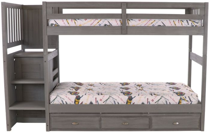Layla Bunk Bed with Stairs and Storage Drawers