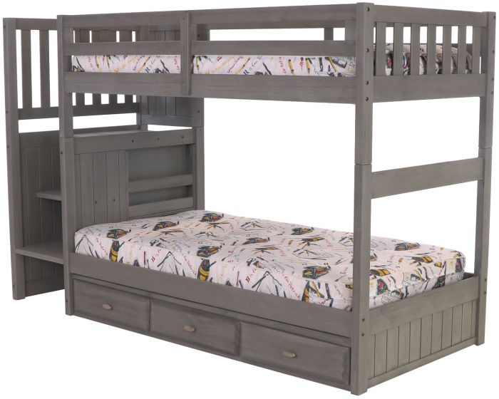 Layla Bunk Bed with Stairs and Storage Drawers