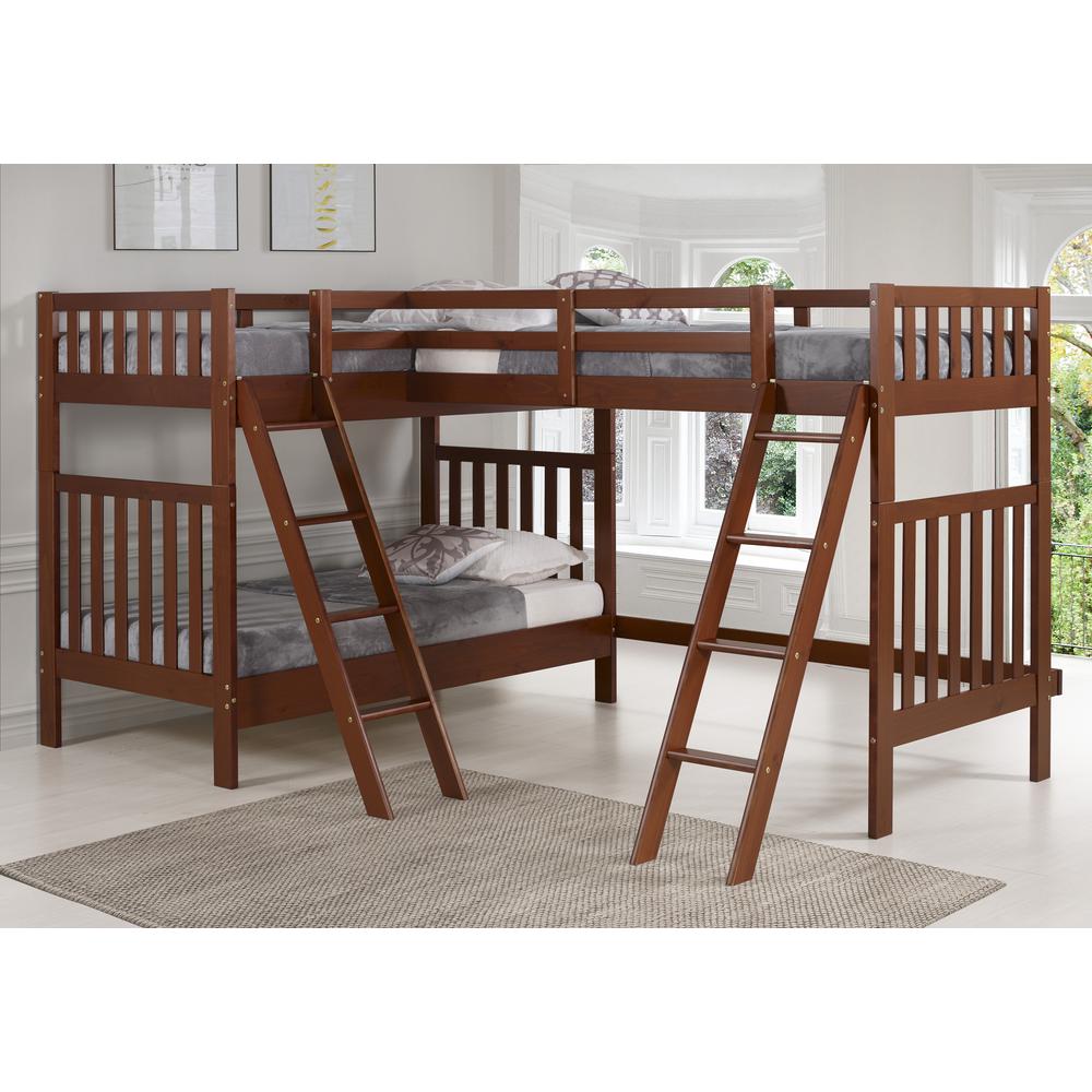 Austin 3 Bunk Bed in Chetsnut
