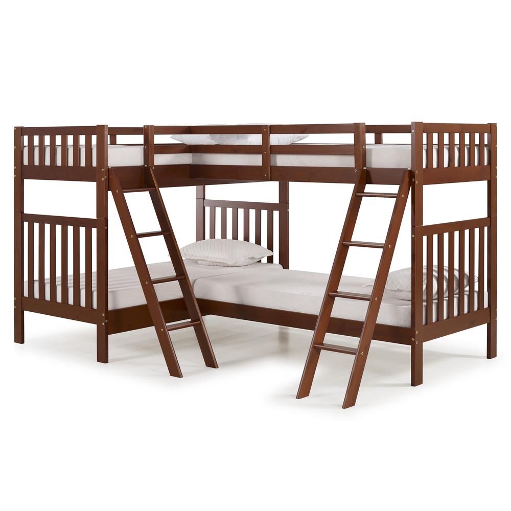 Bellamy Quad Bunk Beds in Chetsnut