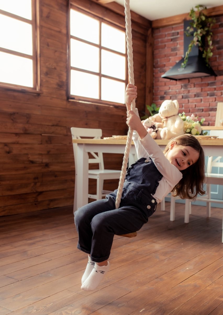 3in1 Swings Set: Rope Ladder + Gymnastic Rings + Disc Rope Swing