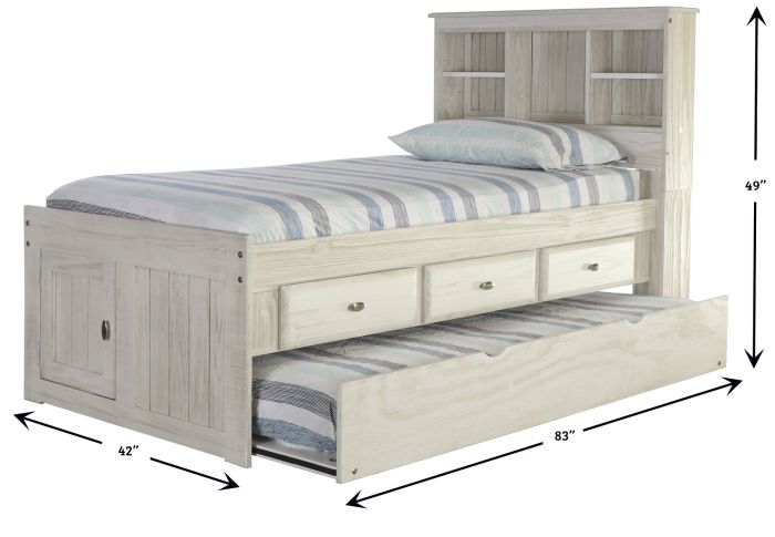 Addison Twin Captains Bed with Storage and Trundle