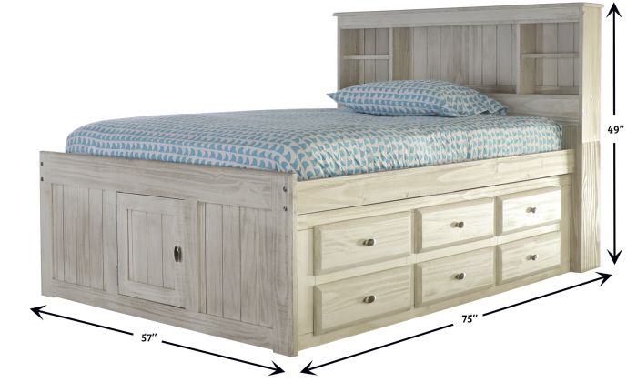 Addison Full Captains Bed with Storage and Trundle