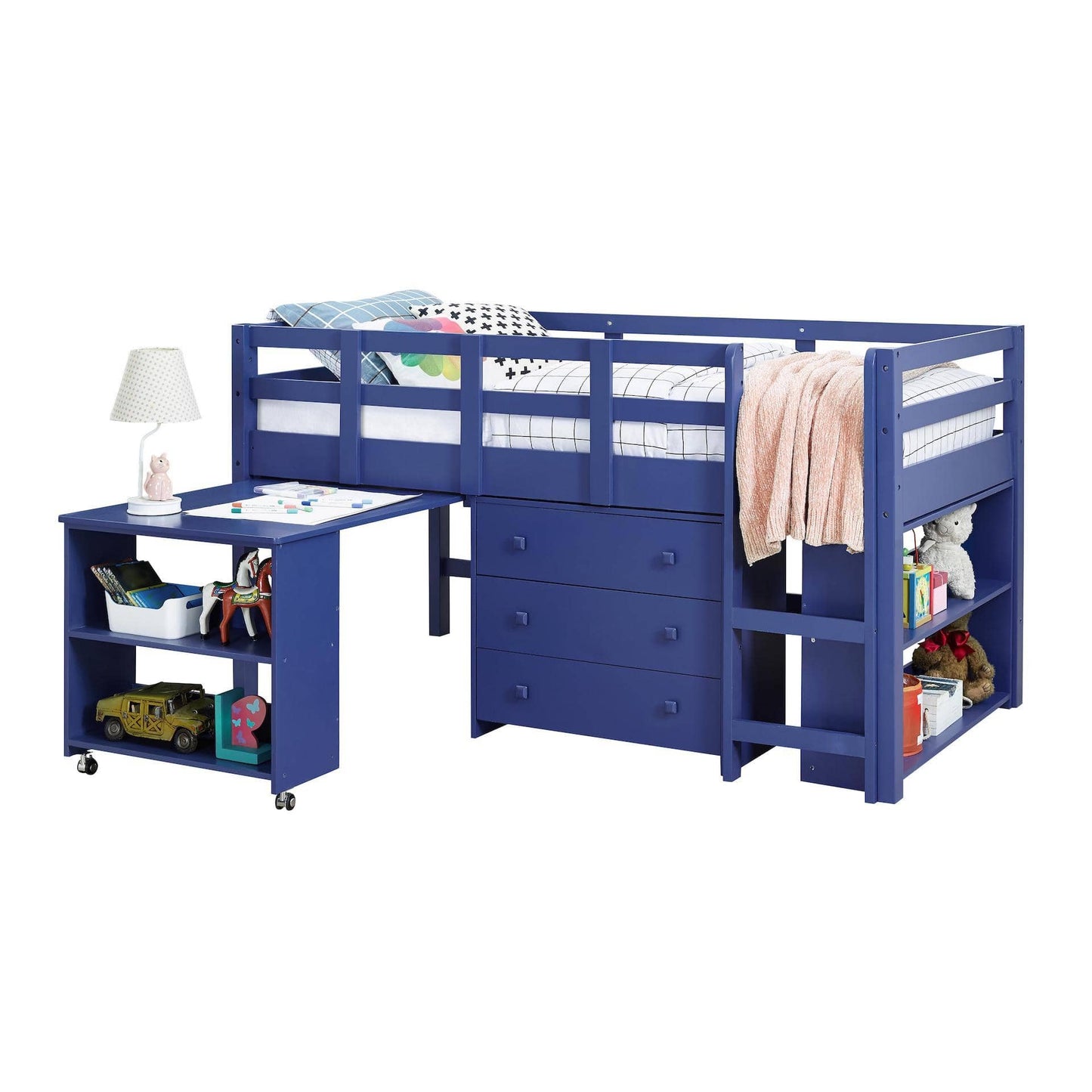 Adam Boys Loft Bed with Desk and Dresser in One