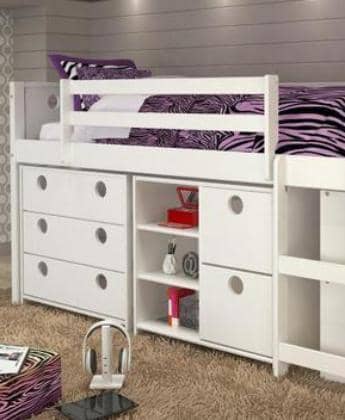 Alyssa Junior Loft Bed with Dressers
