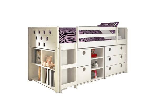 Alyssa Junior Loft Bed with Dressers