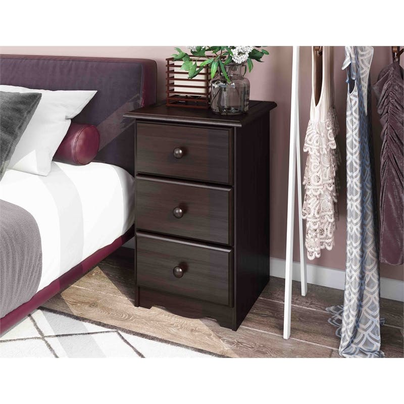 Amara Cappuccino Nightstand with Drawers