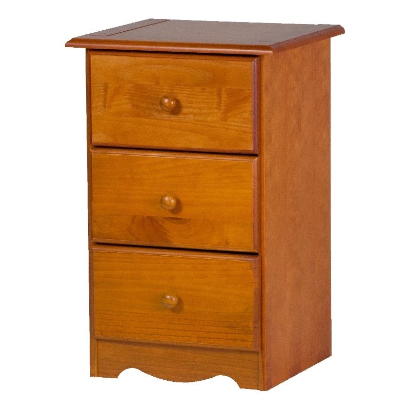 Amara Honey Nightstand with Drawers