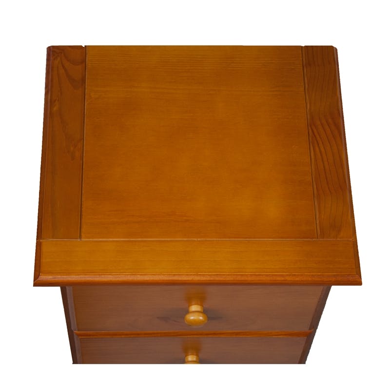 Amara Honey Nightstand with Drawers