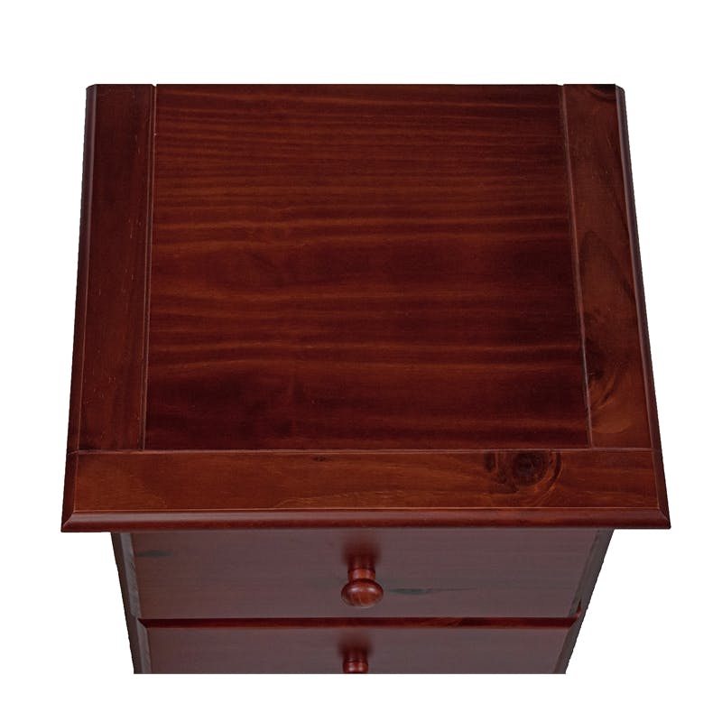 Amara Merlot Nightstand with Drawers