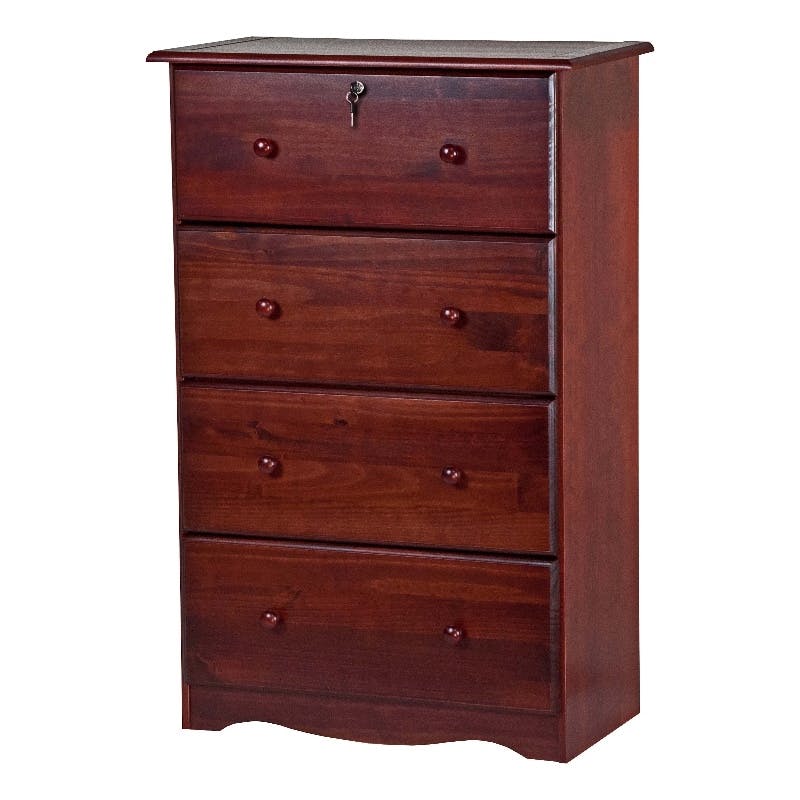 Amara Merlot Tall Kids Dresser