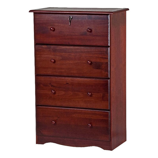 Amara Merlot Tall Kids Dresser