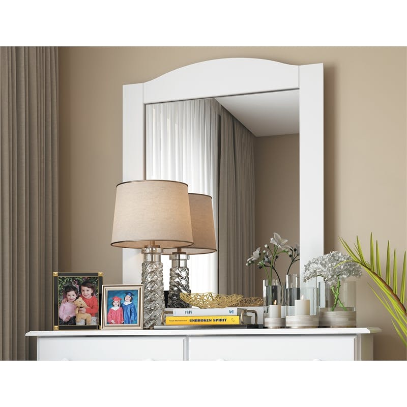 Amara Mirror for White 6 Drawer Dresser