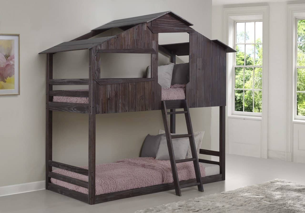 Bear Cabin Bunk Bed for Kids