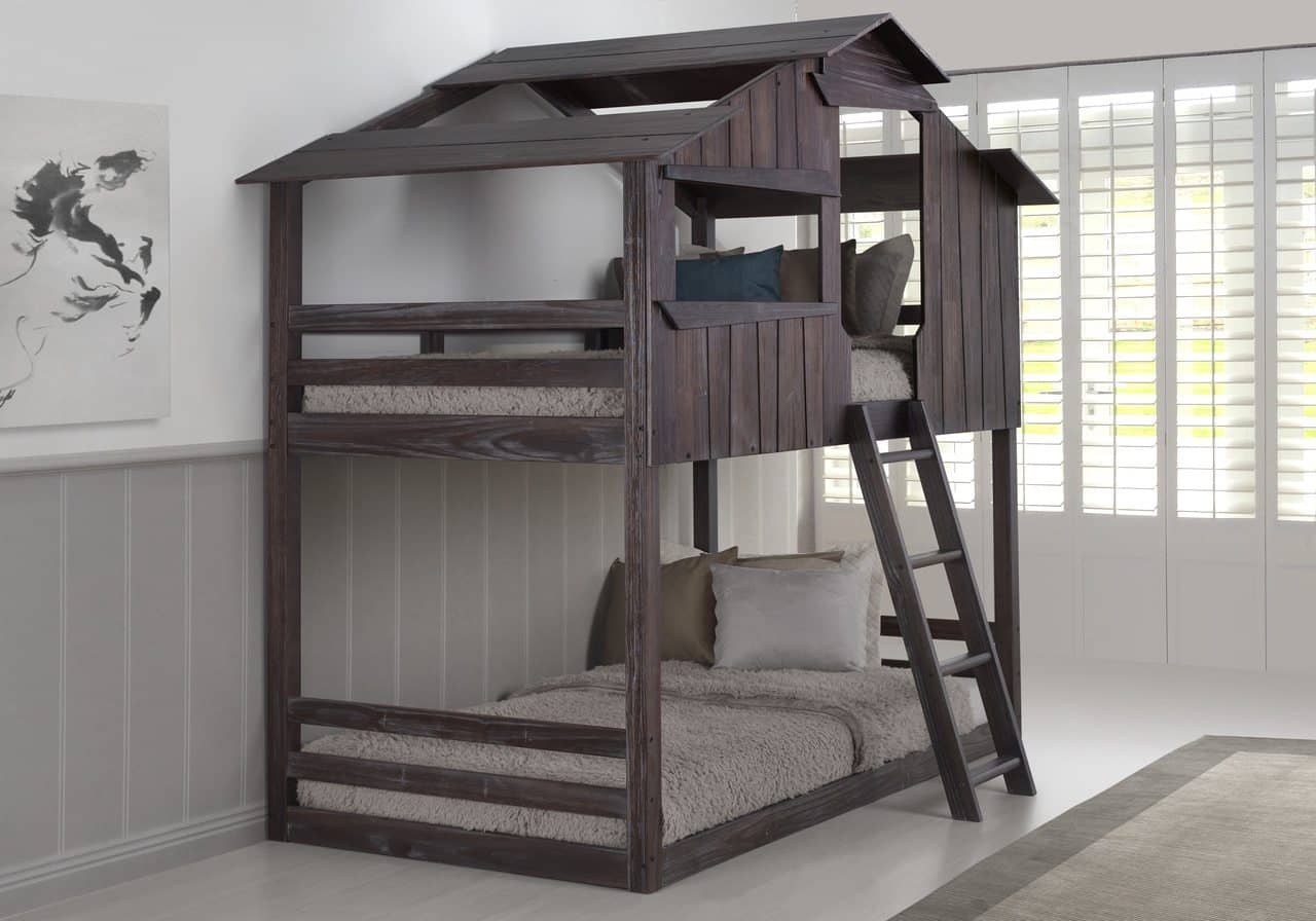 Bear Cabin Bunk Bed for Kids