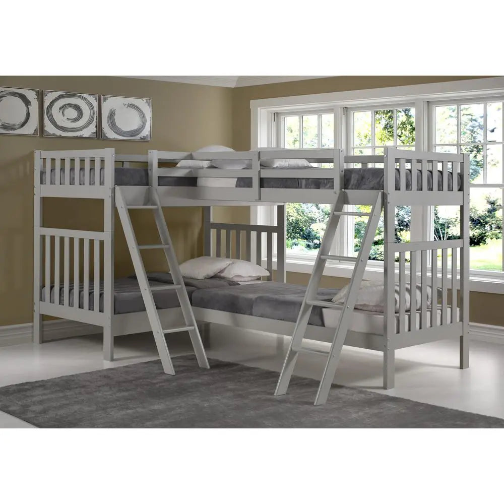 Bellamy Quad Bunk Beds in Grey