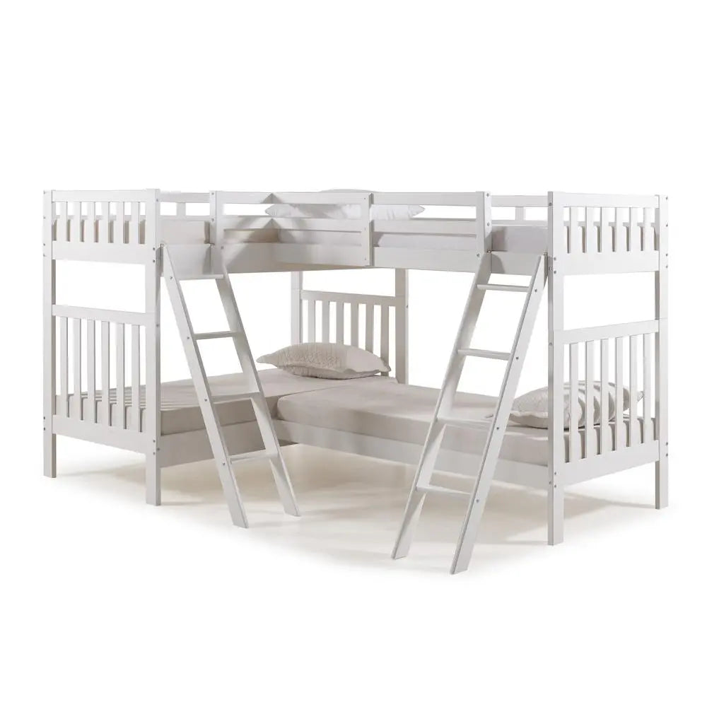 Bellamy Quad Bunk Beds in White