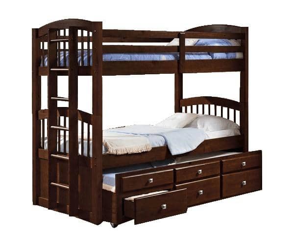Carter Cappuccino Captains Bunk Bed with Storage