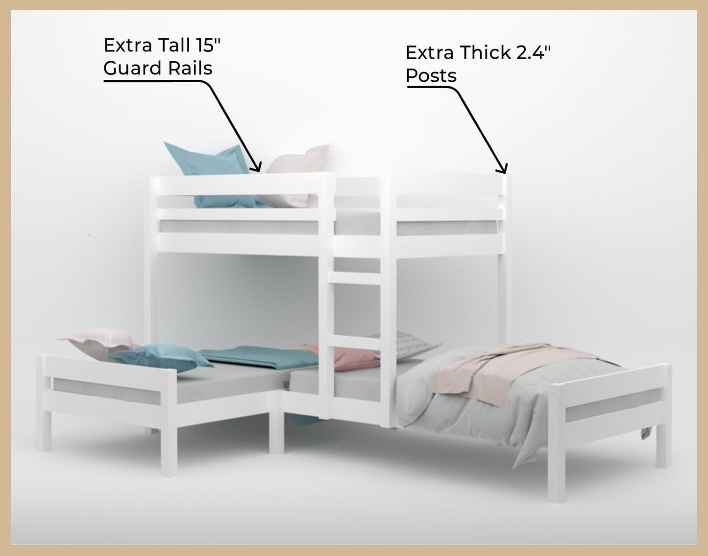 Nora Corner Triple Bunk Bed