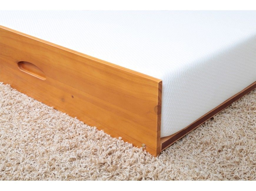 Addison Honey Twin Captains Bed with Bookcase Headboard