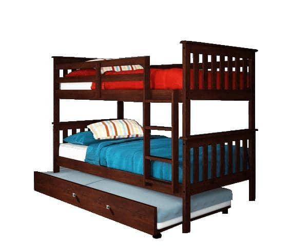 Elijah Cappuccino Bunkbed with Trundle