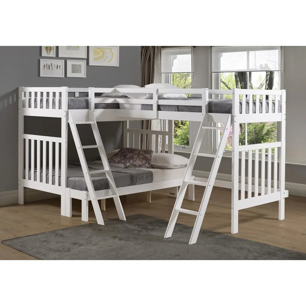 Ella Quadruple Bunks in White
