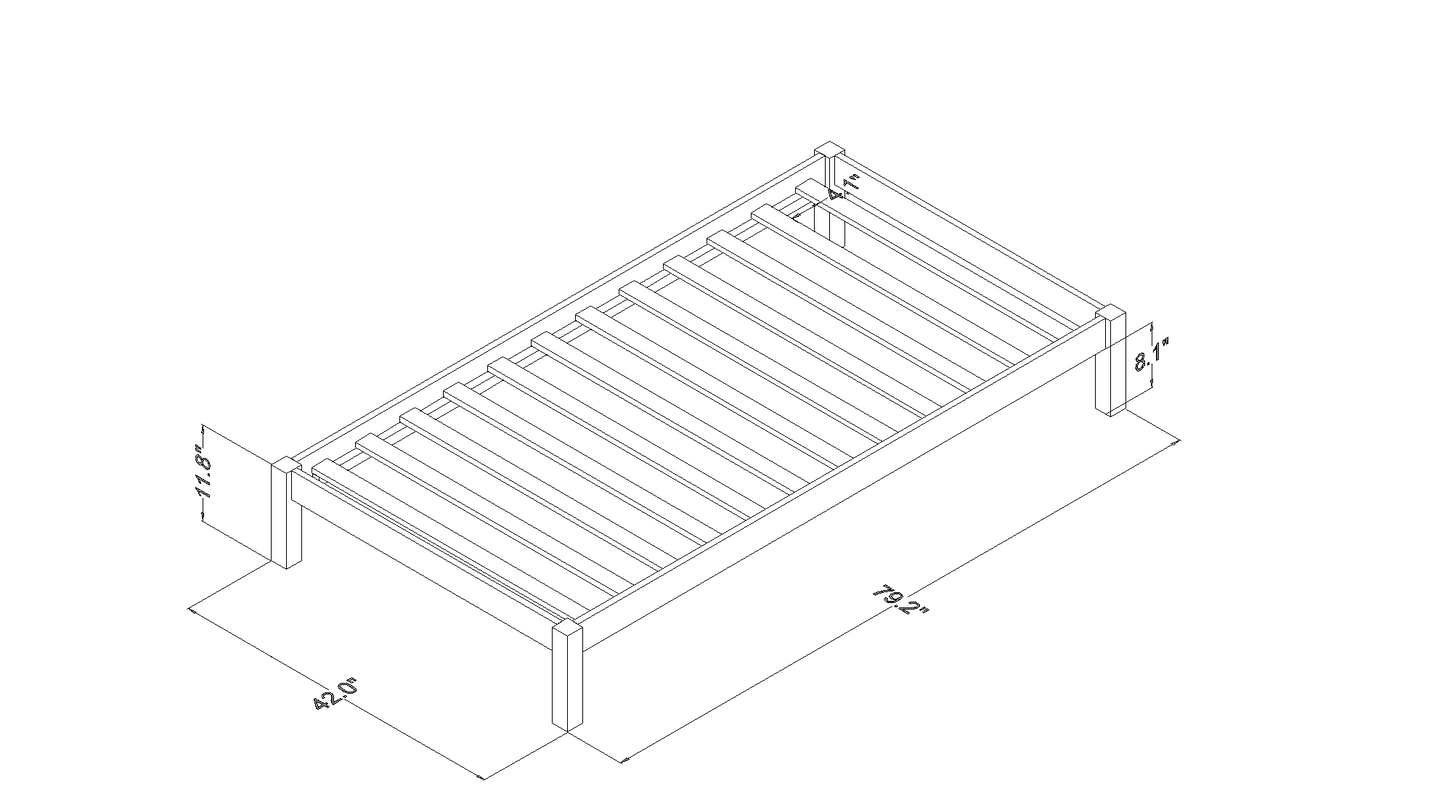 Cameron Low Twin Bed Frame