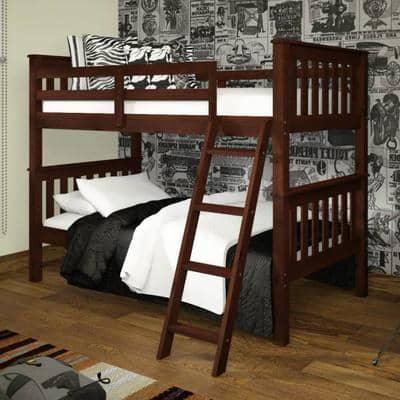 Hunter Twin Cappuccino Bunk Bed with Storage