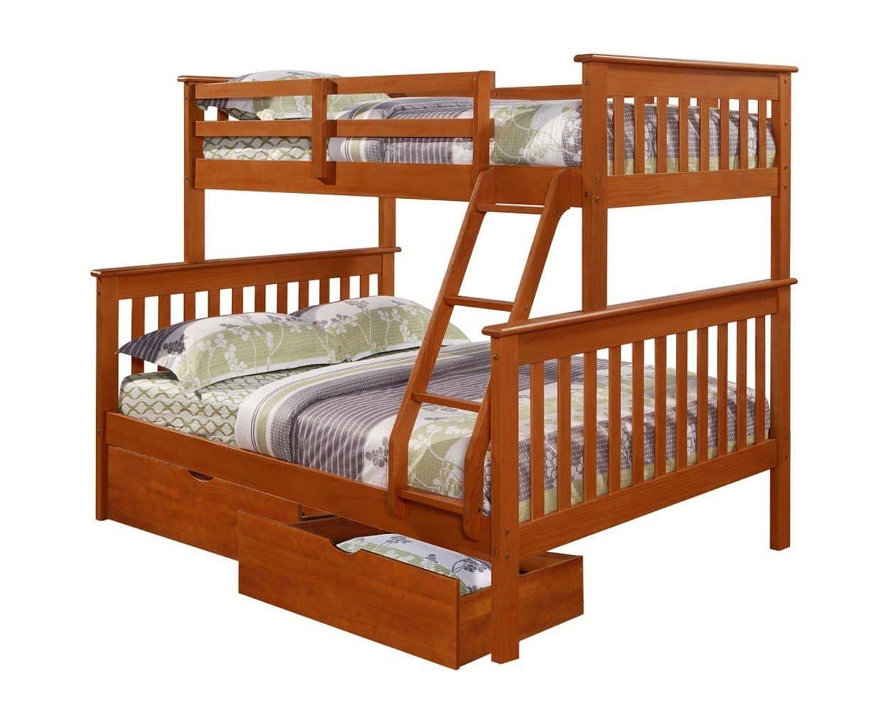 Jayden Espresso Twin over Full Bunk Bed with Storage