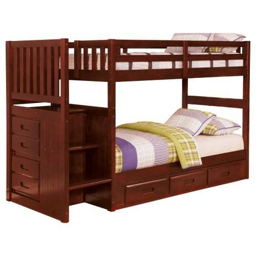 Layla Bunk Bed with Stairs and Storage Drawers