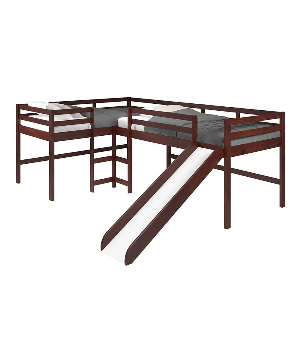 Luke L-Shape Corner Loft Bed with Slide
