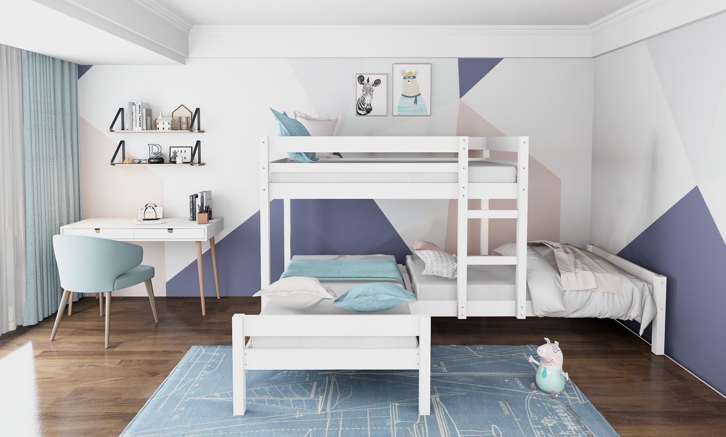 Nora Corner Triple Bunk Bed