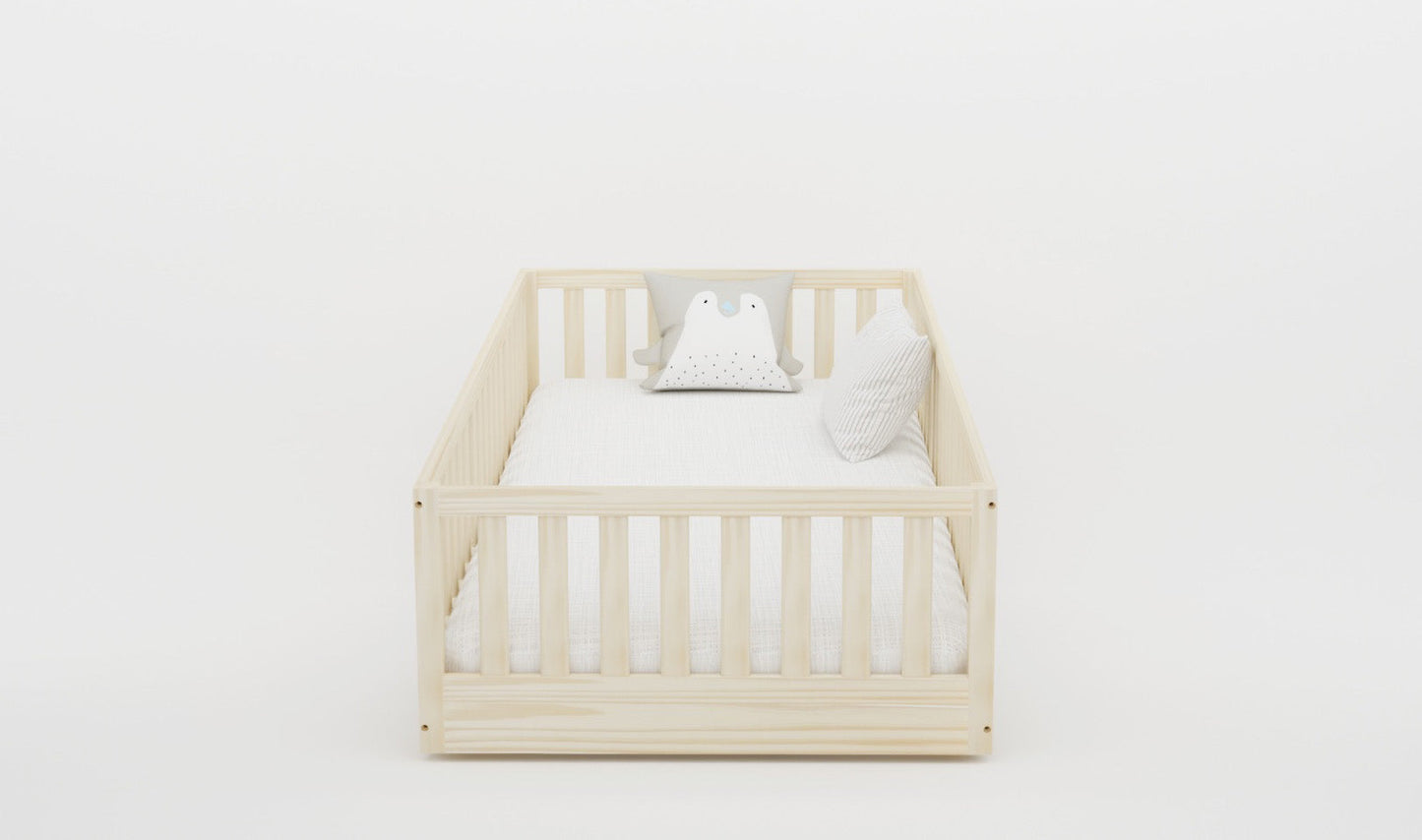 Gianna Toddler Floor Bed with Gate