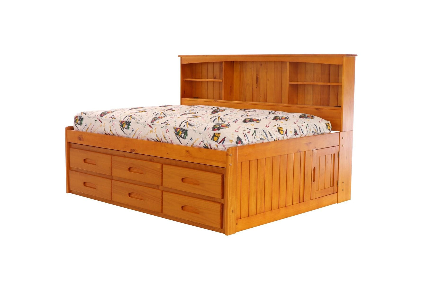 Claire Full Size Storage Bed in Honey