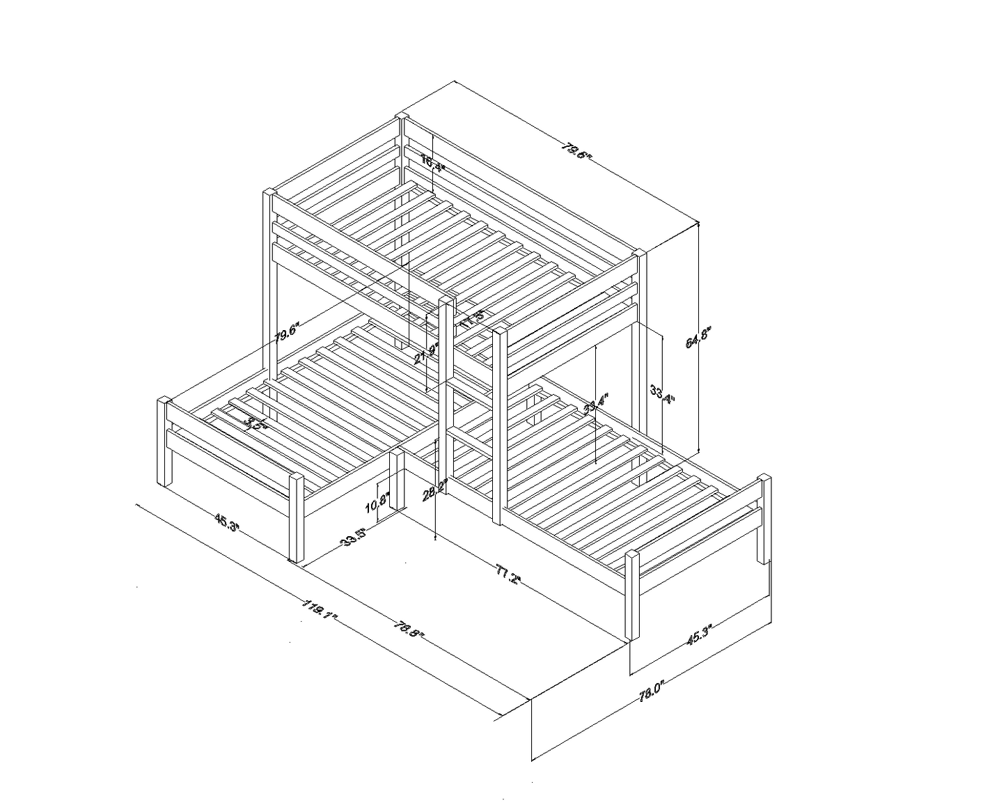 Nora Corner Triple Bunk Bed