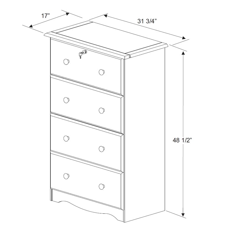 Amara Cappuccino Tall Kids Dresser