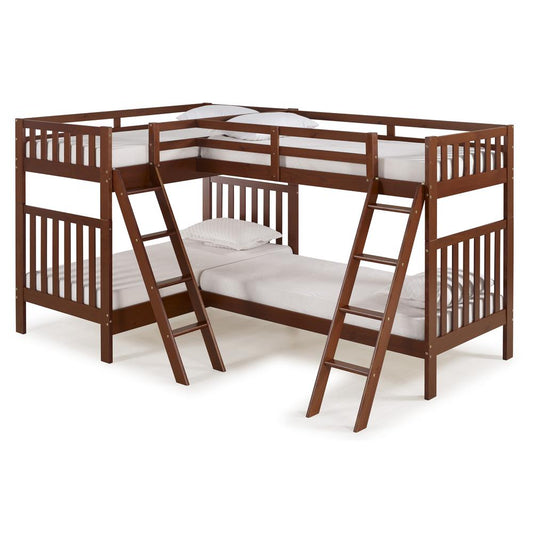 Bellamy Quad Bunk Beds in Chetsnut