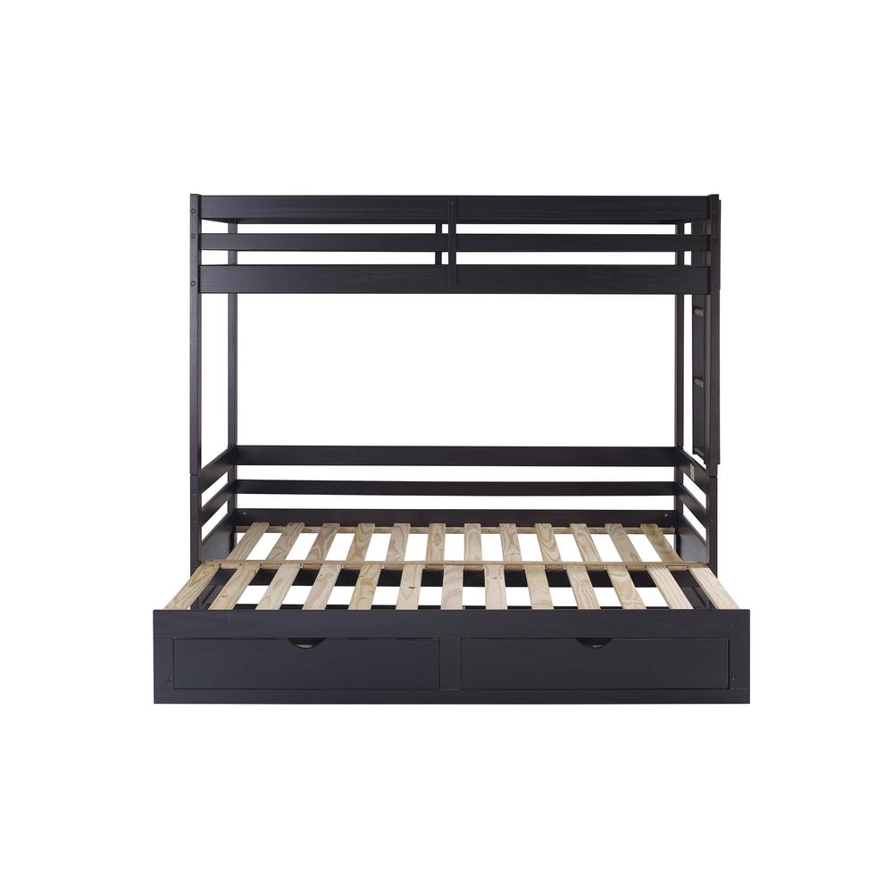 Violet Twin over King Bunk Bed with Storage - Espresso