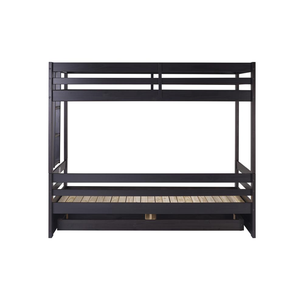 Violet Twin over King Bunk Bed with Storage - Espresso