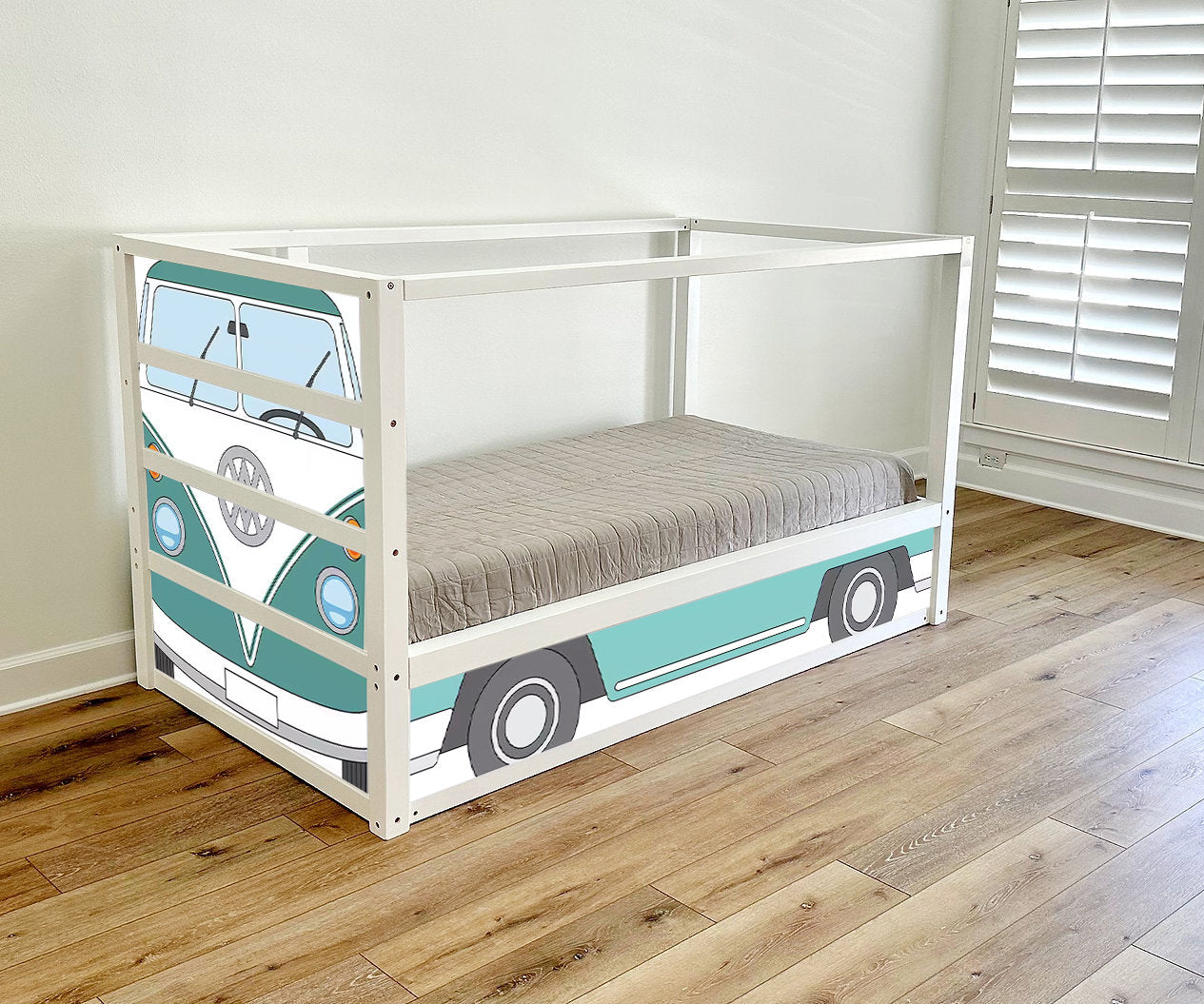 Ivy Twin Canopy Bed | Converts to Loft | Designed for Years of Use Toddler to Teen