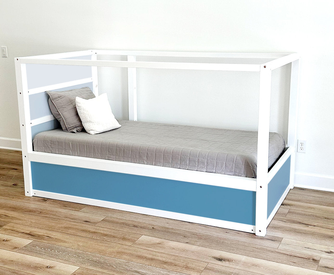 Ivy Twin Canopy Bed | Converts to Loft | Designed for Years of Use Toddler to Teen