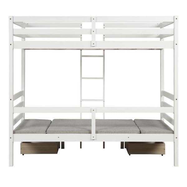 Amelia White Convertible Table to Bunk Bed