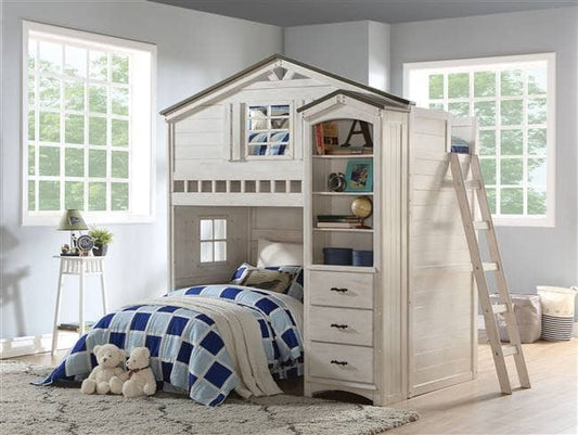 Beatrice House Loft Bed with Desk